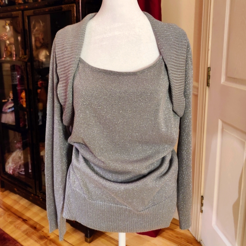 Y2K Silver AB Holiday AB Studio Sweater